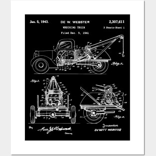 Wrecking Truck Patent 1943 wrecking truck gifts Posters and Art